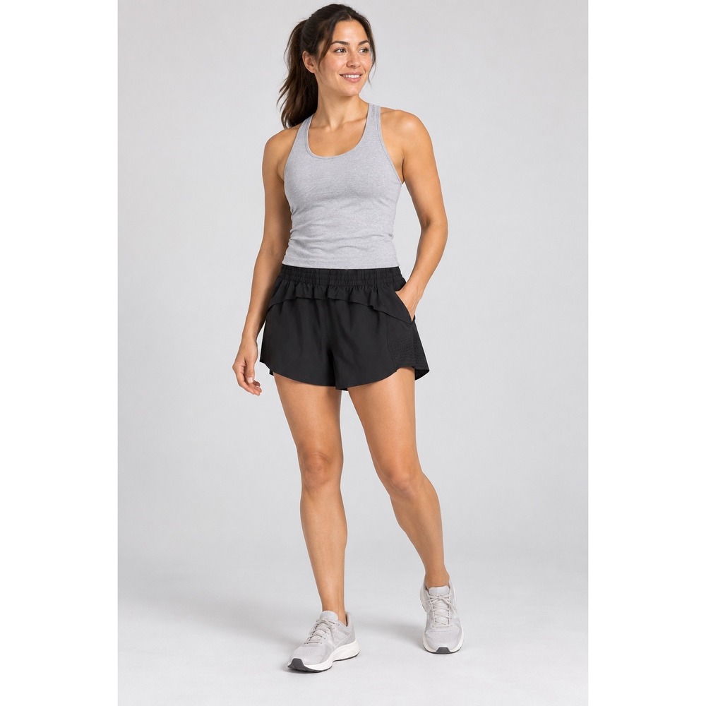Athleta Hustle 4.5 Inch Shorts Black Running Training Size Large